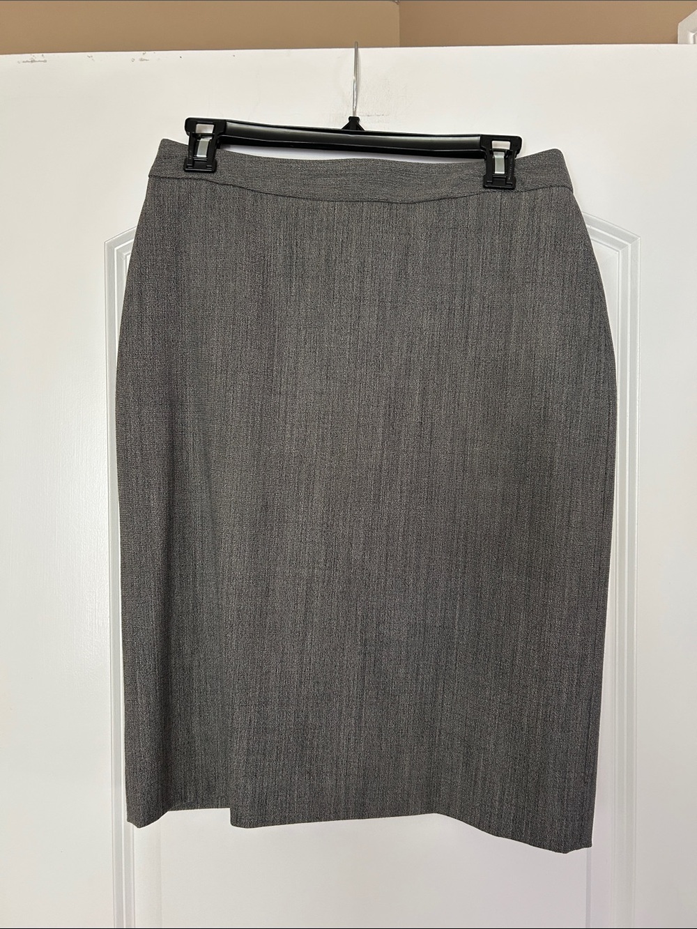 Y2K Banana Republic Stretch Classic Wool Blend Gray Women's Pencil Skirt - 4